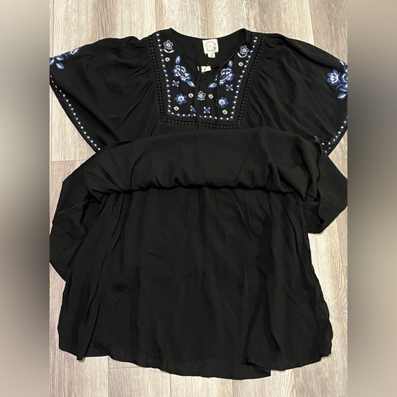 Blue Rain Black & Blue Boho Dress Size XS - Picture 9 of 10